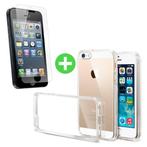 iPhone 5S Transparant TPU Hoesje + Screen Protector Tempered, Telecommunicatie, Mobiele telefoons | Toebehoren en Onderdelen, Nieuw