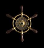 Wandklok - Attribué à Hermès - Art Deco Messing, Hout -