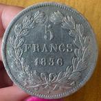 Frankrijk. Louis Philippe I. 5 Francs 1836-W, Lille (Zonder