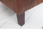 Design loungestoel HEMINGWAY whiskybruin met armleuningen, Huis en Inrichting, Fauteuils, Ophalen of Verzenden, Nieuw