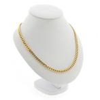 Gouden gourmet schakel ketting | 60,5 cm (unisex) (unisex), Ophalen of Verzenden, Gebruikt, Overige kleuren, Goud