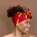 Afrikaanse Rood / gele sunburst hoofddoek - headwrap, Kleding | Dames, Hoeden en Petten, Ophalen of Verzenden, Nieuw