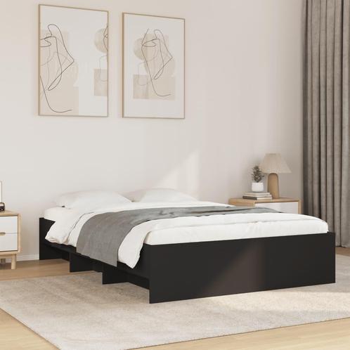 vidaXL Bedframe bewerkt hout zwart 120x200 cm, Huis en Inrichting, Slaapkamer | Bedden, 120 cm, 200 cm, Zwart, Twijfelaar, Nieuw