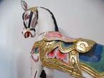 Figuur - Hout, Twee Paard in Rajasthaanse stijl, Antiek en Kunst