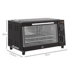 TRUUSK Minibackofen 9L Mini Oven Met Bakplaat, Grillrooster,, Verzenden, Nieuw