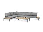Suns breez vita loungeset aluminium-teak 5-delig rechts, 6 zitplaatsen, Bank, Loungeset, Nieuw