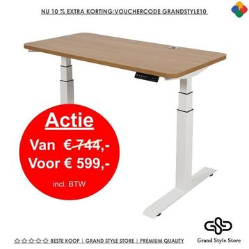 LUXE BUREAU | ELEKTRISCH IN HOOGTE VERSTELBAAR beschikbaar voor biedingen