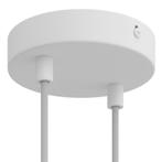 Plafondkap Metaal Mat Wit 2 uitgang met metalen trekontlast, Nieuw