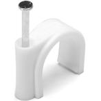 Spijkerclip - 20 mm - Wit - 20 Stuks, Doe-het-zelf en Verbouw, Elektra en Kabels, Ophalen of Verzenden, Nieuw