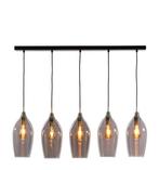 Light & Living Hanglamp Lukaro 5-lamps, kleur Smoke/Antiek B, Huis en Inrichting, Lampen | Hanglampen, Nieuw, Glas, Verzenden