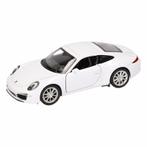 Speelgoed witte Porsche 911 Carrera S auto 1:36 - Modelauto, Hobby en Vrije tijd, Modelauto's | Overige schalen, Nieuw, Verzenden