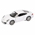 Speelgoed witte Porsche 911 Carrera S auto 1:36 - Modelauto