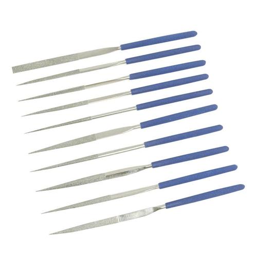 Silverline Diamant naaldvijlenset - 10-delig - high-grip..., Doe-het-zelf en Verbouw, Gereedschap | Handgereedschap, Nieuw, Ophalen of Verzenden