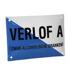 Emaille reclamebord: Verlof A, Verzenden