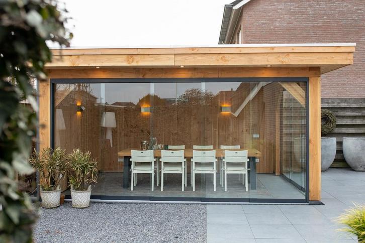 Glazen schuifwandenset 5 sporig RAL 7016 RL, Doe-het-zelf en Verbouw, Glas en Ramen, Ophalen of Verzenden