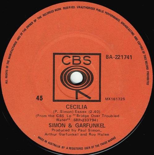 Simon & Garfunkel - Cecilia / The Only Living Boy In New Yor, Cd's en Dvd's, Vinyl | Rock, Gebruikt, Ophalen of Verzenden