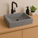 Wasbak | Wastafel | Marmer | 45x30x12 | Natuursteen | Grijs, Doe-het-zelf en Verbouw, Sanitair, Verzenden, Nieuw, Steen, Wastafel
