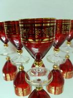 Borocrystal glassworks - Wijnglas (6) - Verguld, Kristalglas, Antiek en Kunst