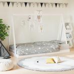 vidaXL Kinderbedframe 90x200 cm massief grenenhout wit, Kinderen en Baby's, Verzenden, Nieuw