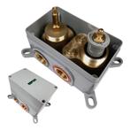 Brauer Copper Carving - 3 Weg - Inbouwthermostaat - Rond -, Doe-het-zelf en Verbouw, Sanitair, Ophalen of Verzenden, Nieuw