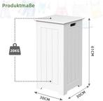 Wasmand met deksel - 35L - 30x30x61 cm - Wit - COSTWAY, Huis en Inrichting, Badkamer | Badtextiel en Accessoires, Verzenden, Zo goed als nieuw