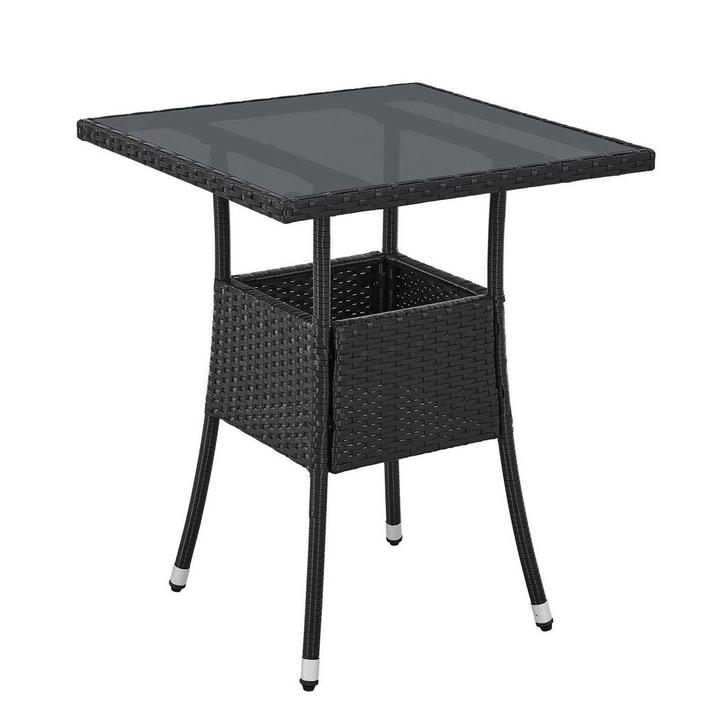 Polyrotan Tuintafel / Bijzettafel / Balkontafel Yoro - Vierk, Tuin en Terras, Tuintafels, Nieuw, Verzenden
