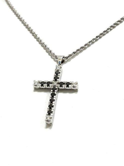 Ketting met hanger - 18 karaat Witgoud - 2.05ct. tw. Diamant, Sieraden, Tassen en Uiterlijk, Antieke sieraden