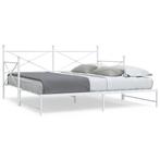 vidaXL Slaapbank met onderschuifbed zonder matras 107x203 cm, Huis en Inrichting, Slaapkamer | Bedden, Verzenden, Nieuw, Wit, Metaal