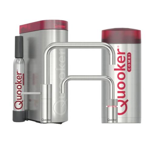 €2396 QUOOKER COMBI+ NORDIC SQUARE TWINTAPS RVS + CUBE - 22, Huis en Inrichting, Keuken | Keukenbenodigdheden, Ophalen of Verzenden