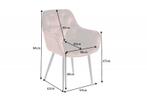 Design stoel MILANO bruin fluweel met Chesterfield quilting, Huis en Inrichting, Stoelen, Nieuw, Ophalen of Verzenden
