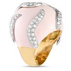 Ring - 18 karaat Geel goud, Witgoud, 18K wit- en geelgouden, Sieraden, Tassen en Uiterlijk, Nieuw