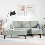 vidaXL Bankstel 2 pcs Lichtgrijs 173 x 131 x 67 cm Fluweel, Huis en Inrichting, Banken | Bankstellen, Verzenden, Nieuw, Stof, Minder dan 150 cm