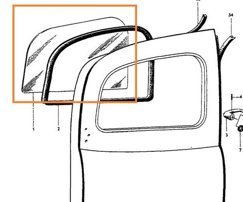 Volvo Ruit achterdeur Duett P210 445 helder links of rechts, Auto-onderdelen, Carrosserie en Plaatwerk, Nieuw, Volvo, Links, Deur