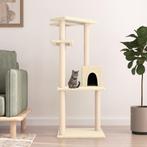 vidaXL Kattenmeubel met sisal krabpalen 123 cm crèmekleurig, Verzenden, Nieuw