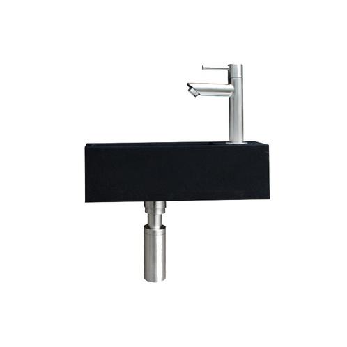 Sani Royal Quartz Zwart Fonteinset Mini met Kraan,, Tuin en Terras, Waterpartijen en Fonteinen