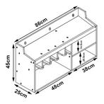 [en.casa] Gereedschap wandrek Gjemnes 86x25x45 cm bamboe, Verzenden, Nieuw