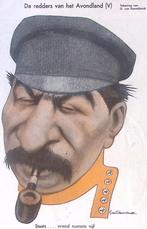 Spotprent met het gezicht van Stalin (lijst optie, Lithos), Antiek en Kunst, Verzenden