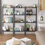 Industriële Boekenkast 4 Niveaus – Zwart Metaal 60x147 cm, Huis en Inrichting, Kasten | Boekenkasten, Verzenden, Nieuw