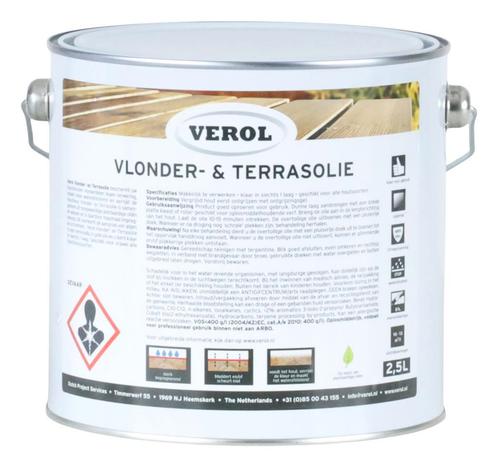 Verol Verol vlonder en terrasolie 2,5 liter, Doe-het-zelf en Verbouw, Verf, Beits en Lak, Nieuw, Verzenden
