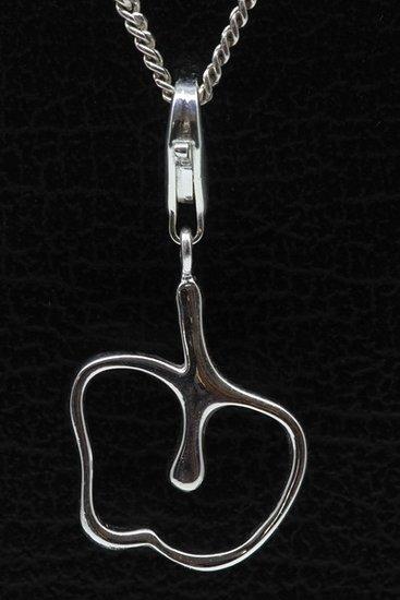 Zilveren Appel open hanger en/of bedel, Sieraden, Tassen en Uiterlijk, Bedels, Verzenden