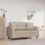 vidaXL Sierkussens 2 st 40x40 cm microvezelstof crèmekleurig, Verzenden, Nieuw