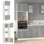 vidaXL Magnetronkast Lyon 60x57x207 cm bewerkt hout grijs, Huis en Inrichting, Verzenden, Nieuw, Grijs