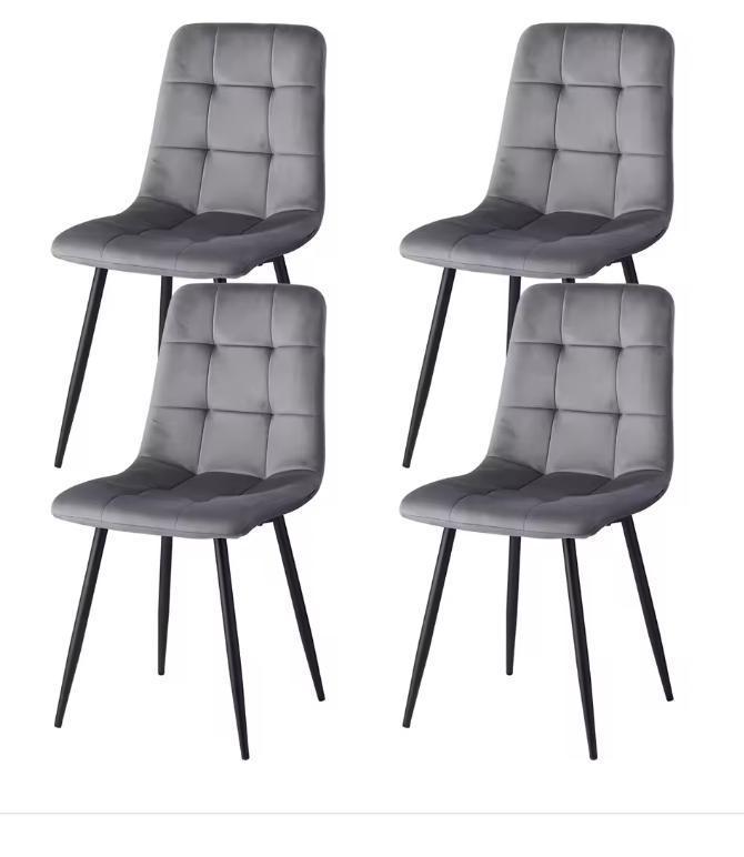 Set van 2 Gestoffeerde Eetkamerstoelen – Corduroy & Metalen, Huis en Inrichting, Stoelen, Nieuw, Verzenden