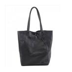 Zwarte Vera Pelle leren shopper, Sieraden, Tassen en Uiterlijk, Tassen | Schoudertassen, Verzenden, Nieuw