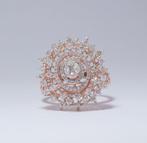 Cocktailring - 14 karaat Roségoud - 0.97ct. tw. Diamant, Sieraden, Tassen en Uiterlijk, Antieke sieraden