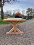 landelijke douglas tuintafel met landelijke kruispoot 210x97