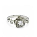 Zilver, 925 Sterlingzilver & 0,25 ct Diamant - Arts & Crafts