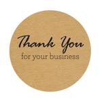 500 stickers labels rol thank you for your business kraft, Ophalen of Verzenden, Nieuw