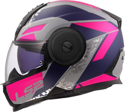 LS2 FF902 Scope II Oxyd Grijs Blauw Paars 06 Systeemhelm, Motoren, Kleding | Motorhelmen, Systeemhelm, Heren, 3XL of groter, Nieuw met kaartje