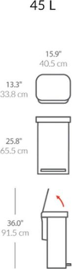 Simplehuman Rectangular Prullenbak - 45L - Liner Pocket -, Verzenden, Zo goed als nieuw